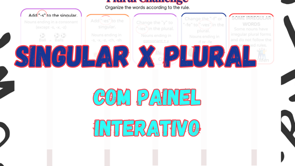 Singular e Plural – Painel interativo – Teacher Bruna Kids – Playful ...