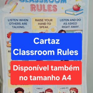 Cartaz “Classroom Rules”
