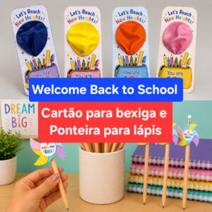 Cartão Balão e Ponteira de Lápis